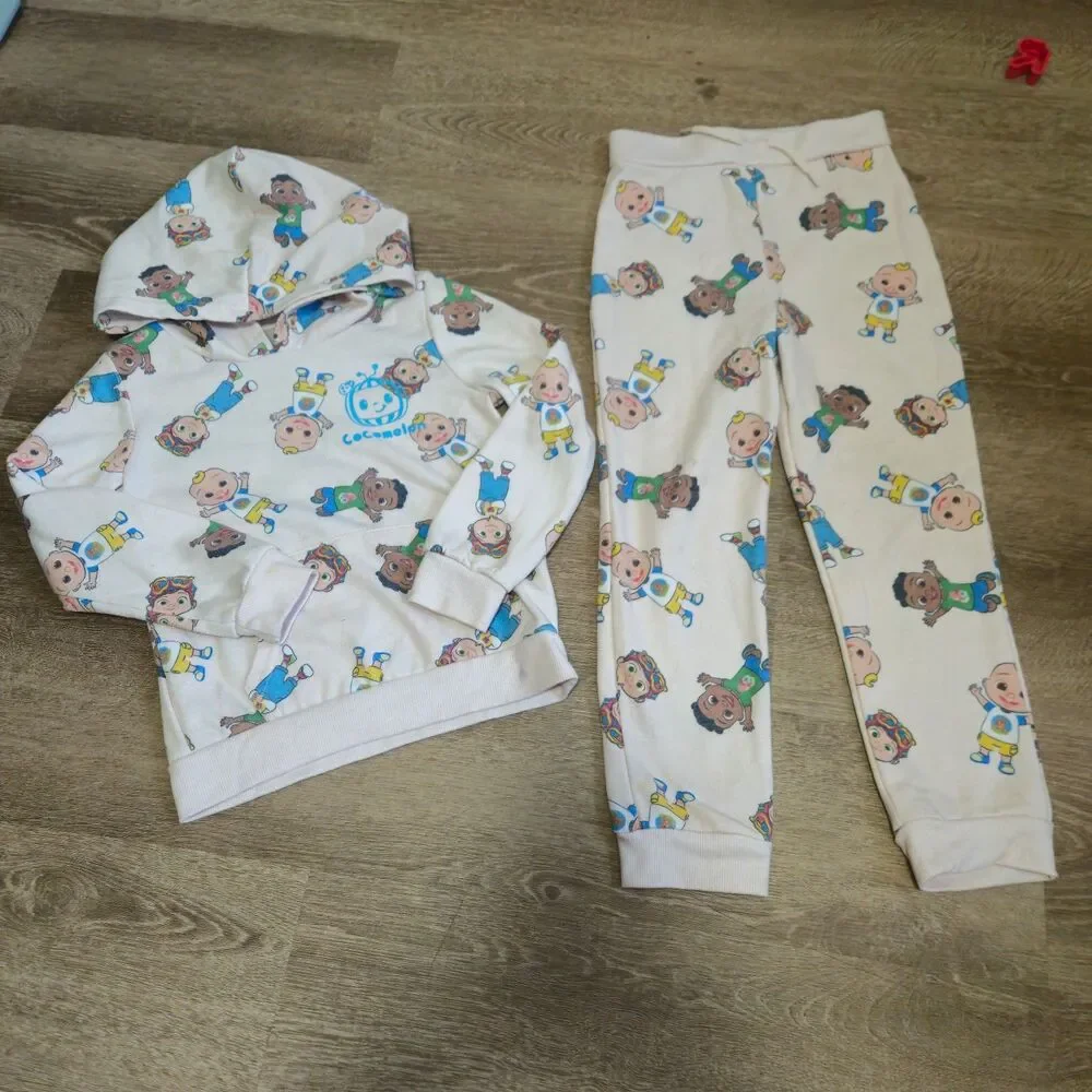 Cocomelon Toddler Boy Fleece Hoodie Joggers 2-Piece Matching Set Toddlers 5T
